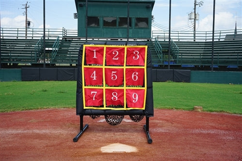 9 Hole Pitch Target w/ Numbered Targets – Muhl Tech Baseball