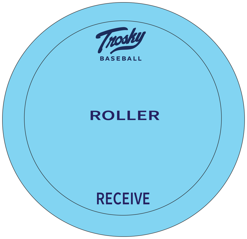 Load image into Gallery viewer, Trosky 26&quot; x 26&quot; Rebounder with Trosky Fielding Mat, Flat Cones (5 Hop Drill)
